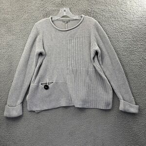 Habitat Clothes To Live In Roll Neck Knit Sweater Gray Lagenlook Women's Medium